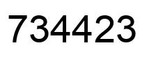 Number 734423 black image