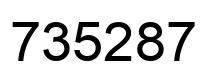 Número 735287 imagen negro