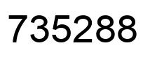 Número 735288 imagen negro