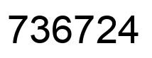 Number 736724 black image