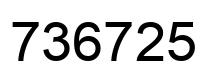 Number 736725 black image