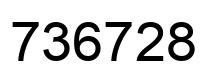 Number 736728 black image