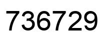 Number 736729 black image