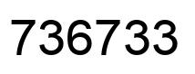 Number 736733 black image