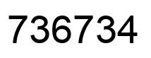 Número 736734 imagen negro