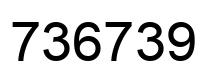 Number 736739 black image
