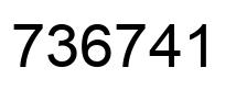 Number 736741 black image