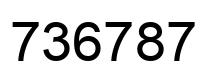 Número 736787 imagen negro