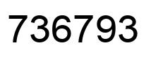 Number 736793 black image