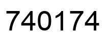 Number 740174 black image