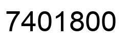 Number 7401800 black image