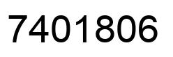Number 7401806 black image