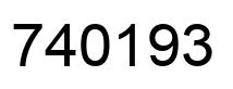 Number 740193 black image