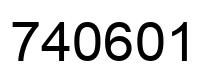 Número 740601 imagen negro