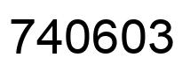 Número 740603 imagen negro