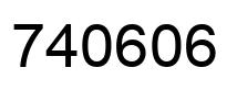 Número 740606 imagen negro