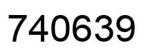 Número 740639 imagen negro