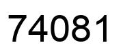 Número 74081 imagen negro