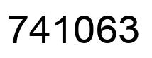 Number 741063 black image