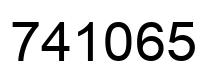 Number 741065 black image