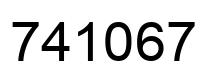 Number 741067 black image
