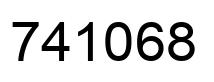 Number 741068 black image