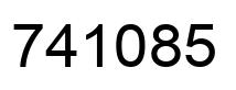 Número 741085 imagen negro
