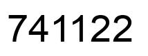 Number 741122 black image
