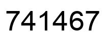 Number 741467 black image
