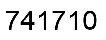 Número 741710 imagen negro