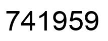 Número 741959 imagen negro