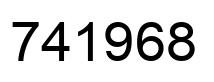 Number 741968 black image