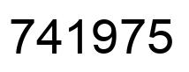 Número 741975 imagen negro