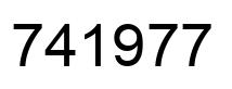 Número 741977 imagen negro