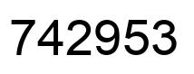 Number 742953 black image