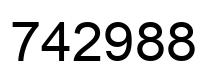 Number 742988 black image