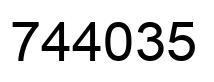 Number 744035 black image