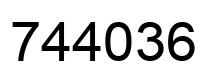 Número 744036 imagen negro