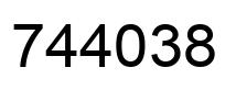 Número 744038 imagen negro