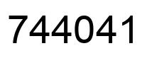 Number 744041 black image