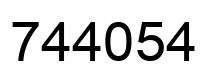 Number 744054 black image