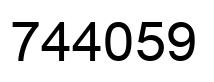 Número 744059 imagen negro
