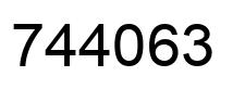 Number 744063 black image