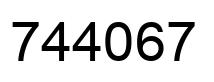 Number 744067 black image