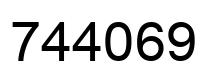 Number 744069 black image