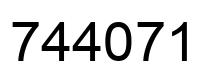 Number 744071 black image