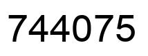 Number 744075 black image