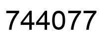 Number 744077 black image