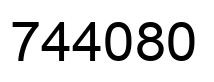 Number 744080 black image