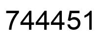 Number 744451 black image